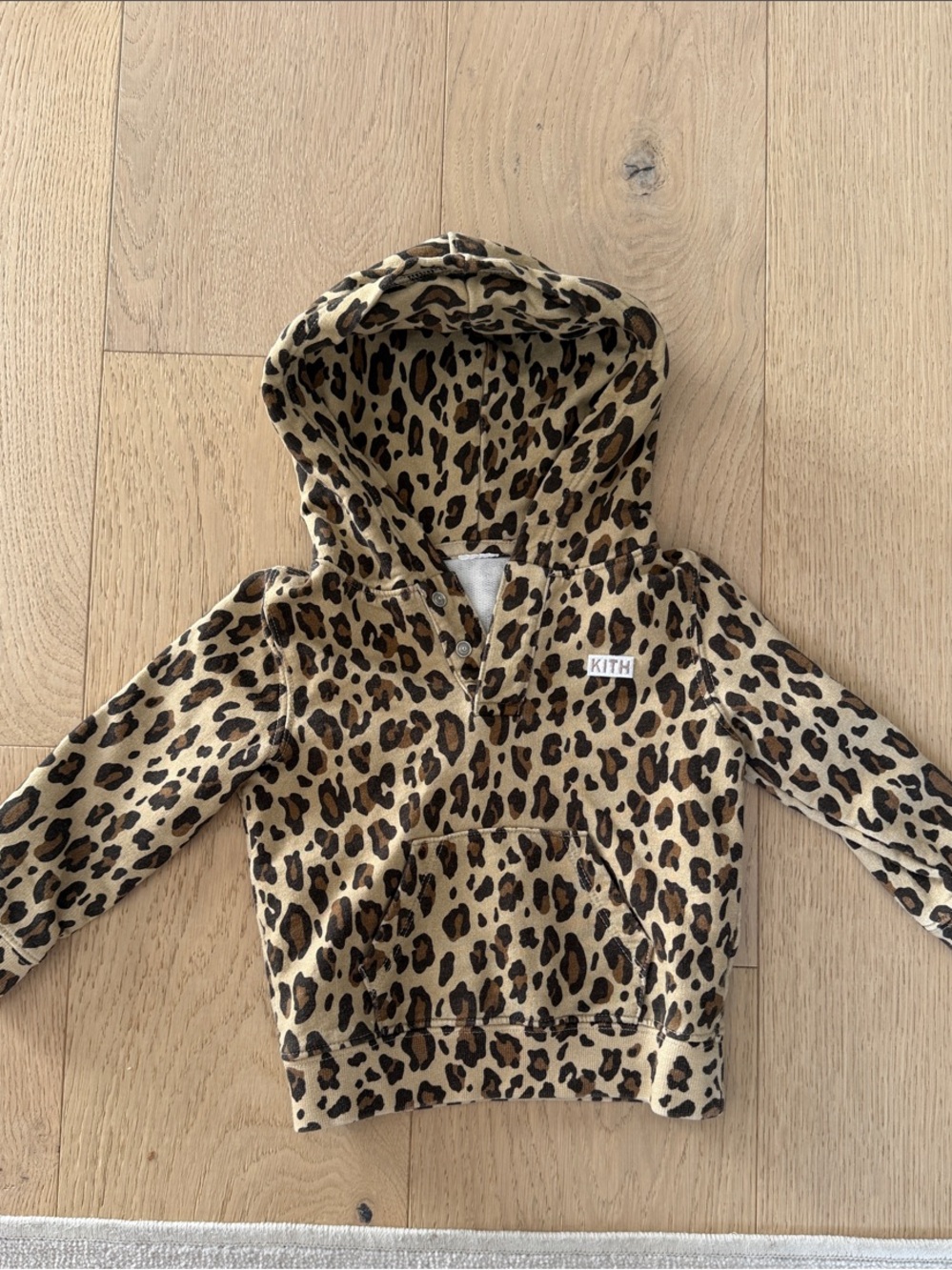 Kith baby Leopard Hoodie - Tan and Brown